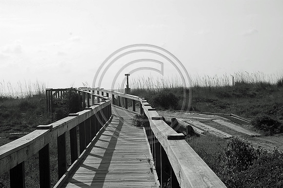 Boardwalk with post